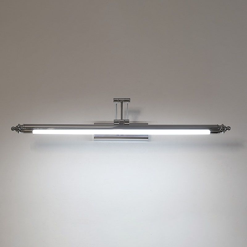 Stainless-Steel Linear LED Wall Light in Modern Simplicity Plastic Extendable Wall Lamp for Bathroom