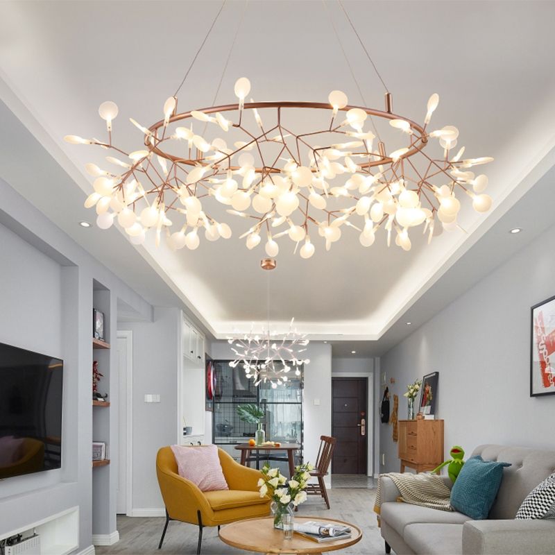 Large Modern Chandelier Orbicular Chandelier Lights Metal Orb Chandelier for Living Room
