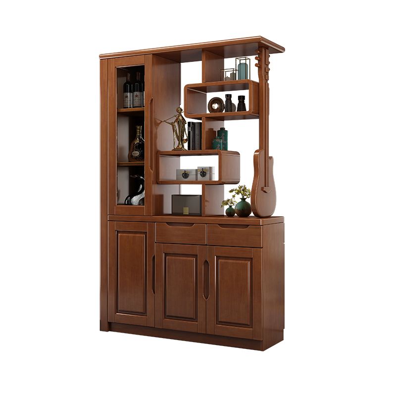 Solid Wood Cabinet 14.96" Wide Accent Cabinet with Drawers and Shelves