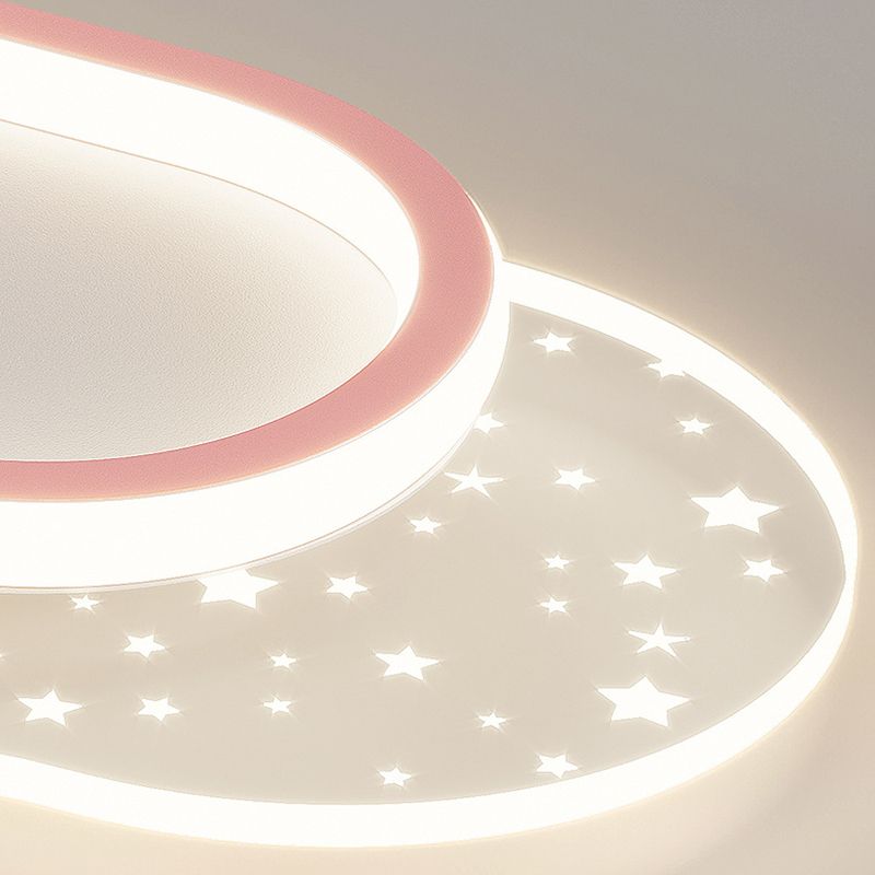 Plafonnier LED en métal de style contemporain, luminaire de plafond en forme de nuage, pour chambre à coucher