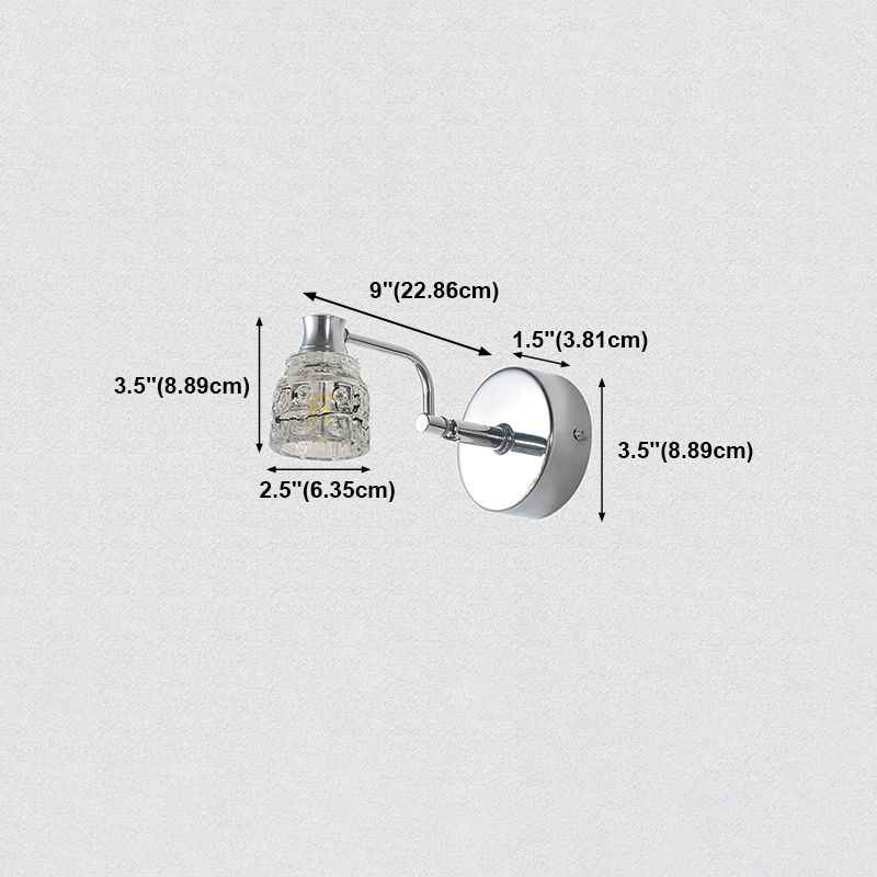 Geometric Vanity Wall Sconce Modern Style Crystal Multi Lights Bathroom Vanity Light