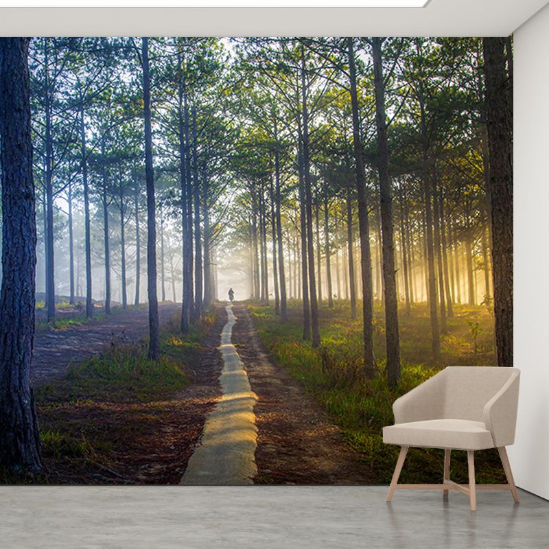 Waldbaum-Wandbild, modernes, wasserabweisendes Wanddekor in sanften Farben