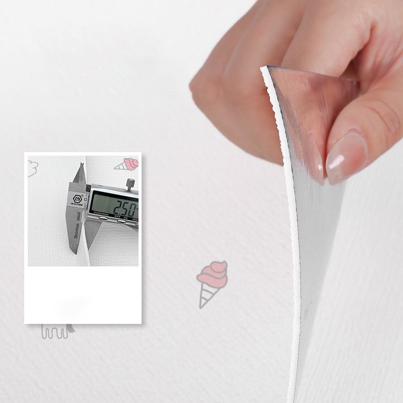 PVC Wall Panel Peel and Stick Cartoon Print Matte Texture Wall Paneling for Living Room