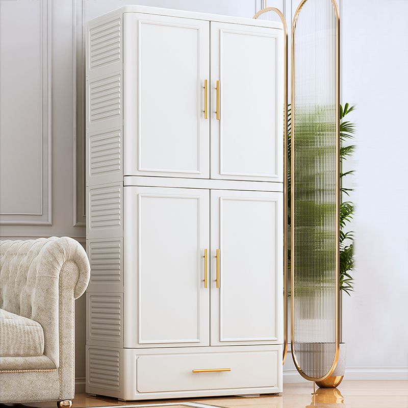 Plastic Matte Finish Storage Cabinet Contemporary Hinged Door Cabinet