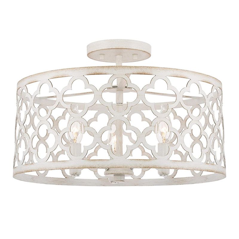 3-Lichten Candlestick Industriële Stijl Plafond Licht met bloem-vormige Holle Ijzeren Kooi Schaduw voor Eetkamer