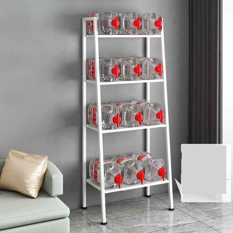 13.7" W Ladder Bookcase Open Storage Metal Bookshelf with Shelves