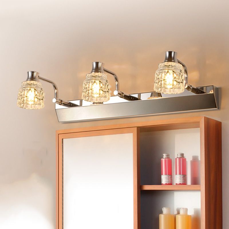 Geometric Vanity Lighting Modern Style Crystal 1 Light Vanity Wall Sconce