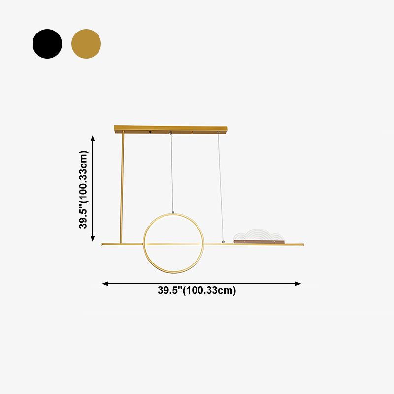 Nordic Island Light Moderne einfache LED -Kronleuchterlampenvorrichtung für Esszimmer