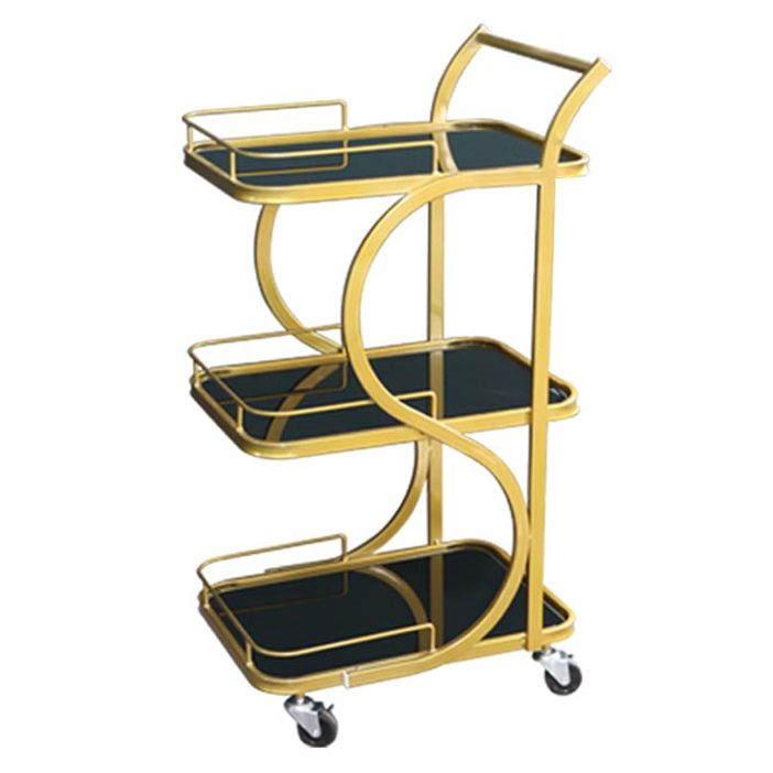 33.07" High Contemporary Rectangle Prep Table Rolling Metal Prep Table for Kitchen