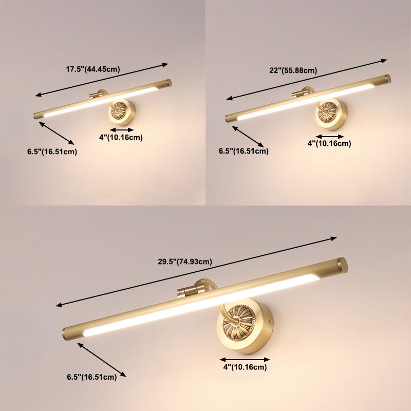 Traditional Mirror Front Lighting LED Vanity Wall Light Fixture with Acrylic Shade