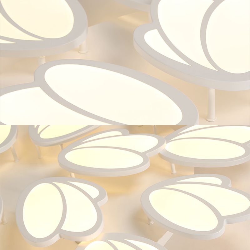 Leaf-Unterputzleuchte, modernes Acryl, 3/6/9 Lichter, Wohnzimmer-LED-Deckenleuchte in warmem/weißem/natürlichem Licht