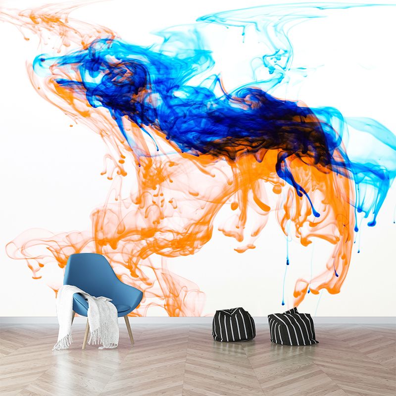 Modern Ink Art Wallpaper Mildew Resistant Sleeping Room Wall Mural