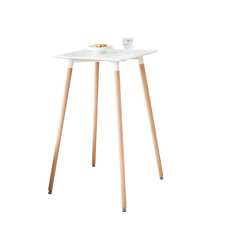 Beech Solid Wood Legs Bar Table Glam Round and Square Bar Table