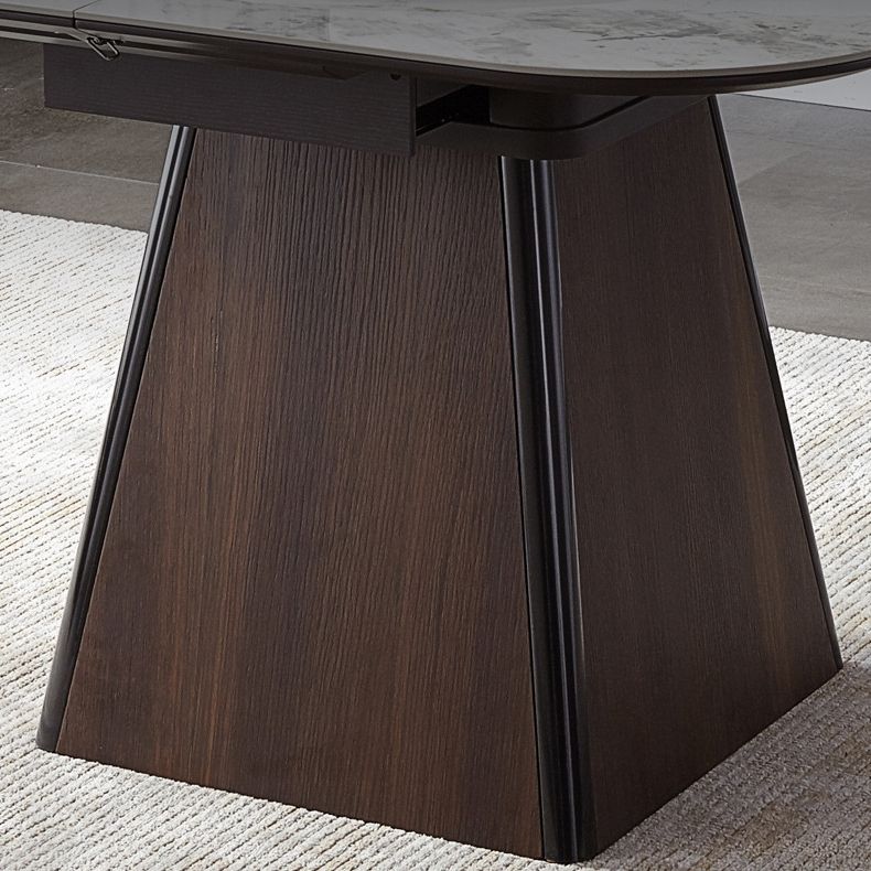 Contemporary Sintered Stone Table Square Table Set 1/2/5/7/9 Pieces Dining Set