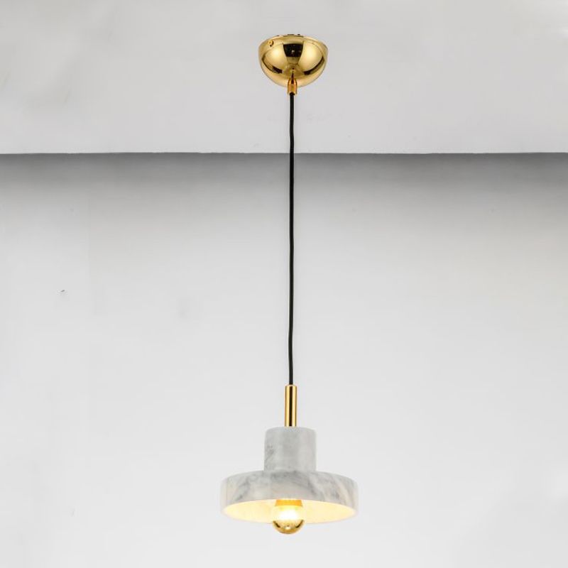 Noordse cilinderschaduw hanglamp, minimalistisch marmer met messing bovenste hangend licht voor woonkamer