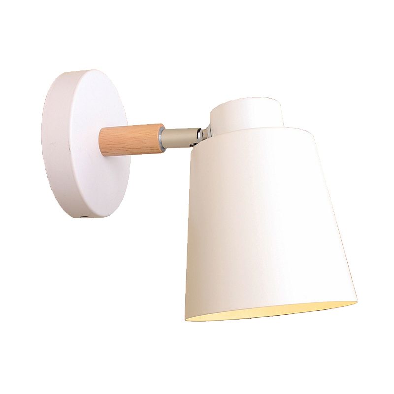 White/Black Single Contemporary Wall Mounted Sconce Metal Wall Light
