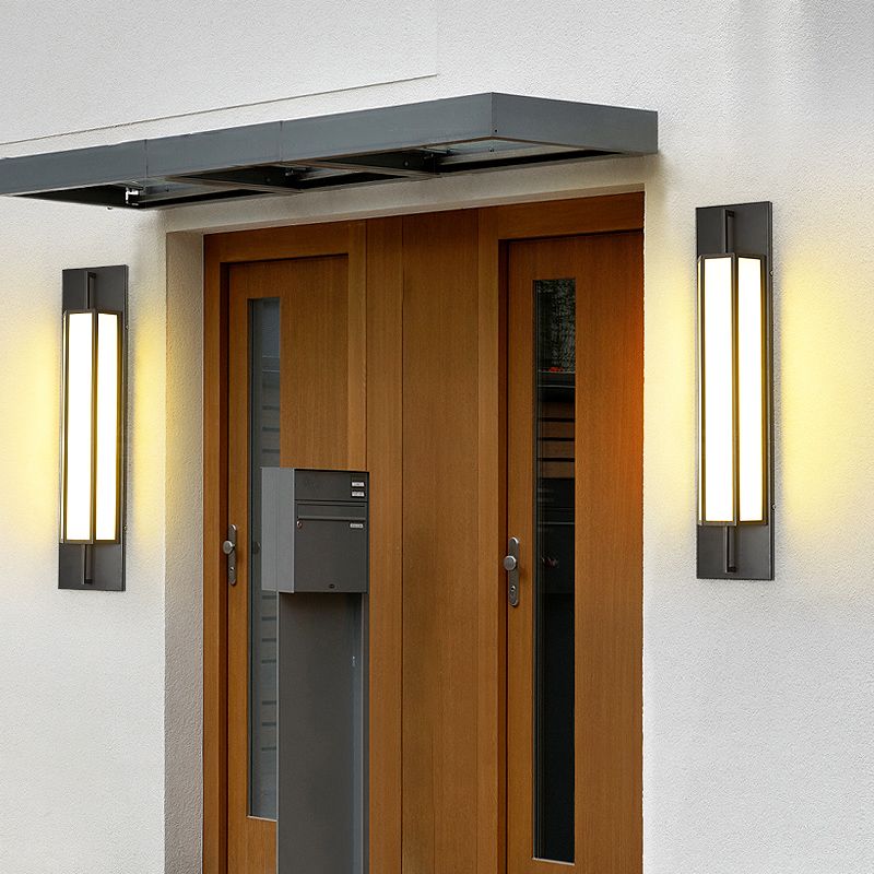 LED Wall Lamp Modern Waterproof Wall Mount Lamp with Acrylic Shade for Corridor