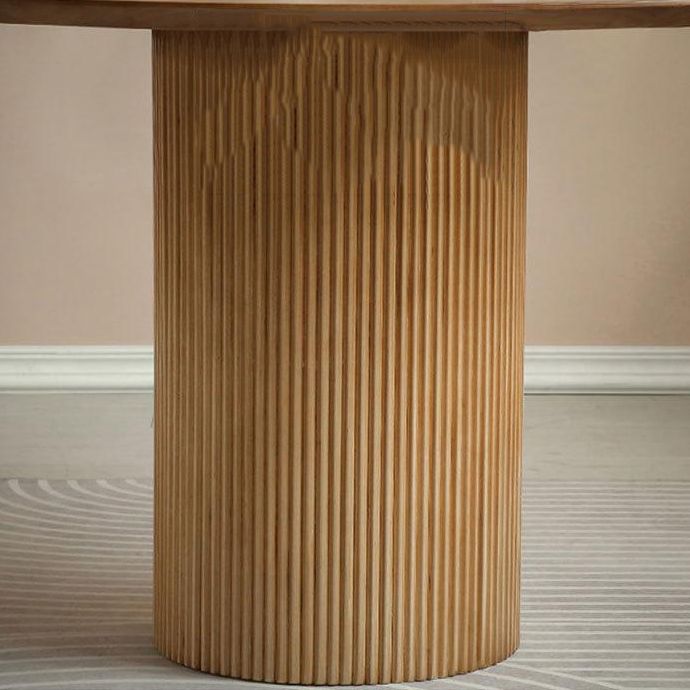 1/2/3/4 Pieces Modern Dining Set Solid Wood Round Table with Plastic Chairs