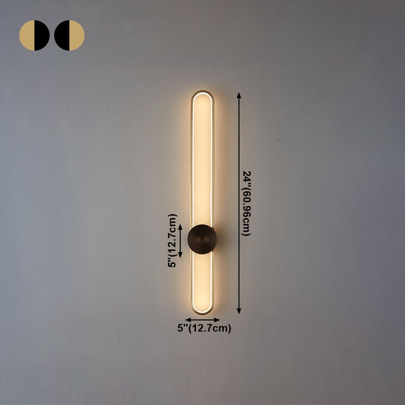 Living Room Wall Light Modern Oval Shape LED Simple Wall Mount Lighting