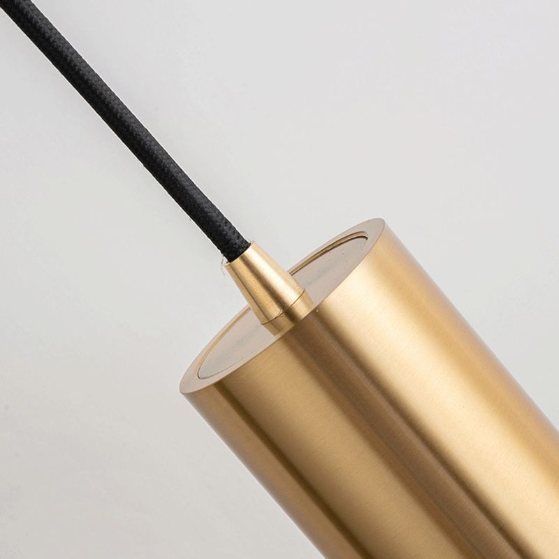 1-Light Line Hanging Pendant Modern Style Marble Hanging Lighting for Living Room