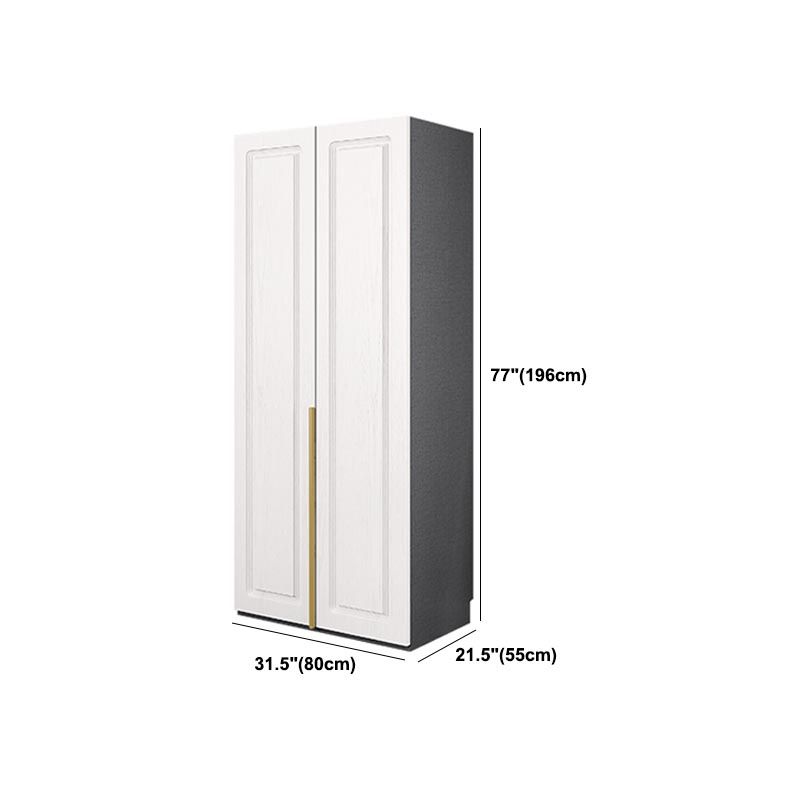 Modern Style Wardrobe White Colour Wooden Wardrobe Closet with Drawer