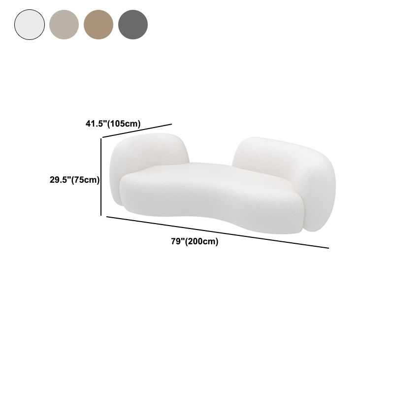 Modern Style Sofa with Curved Back and Padded Sponge Seat Sofa