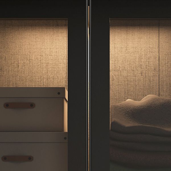 Modern Style Storage Cabinet for Home Mirrored Finish Cabinet with Glass Door