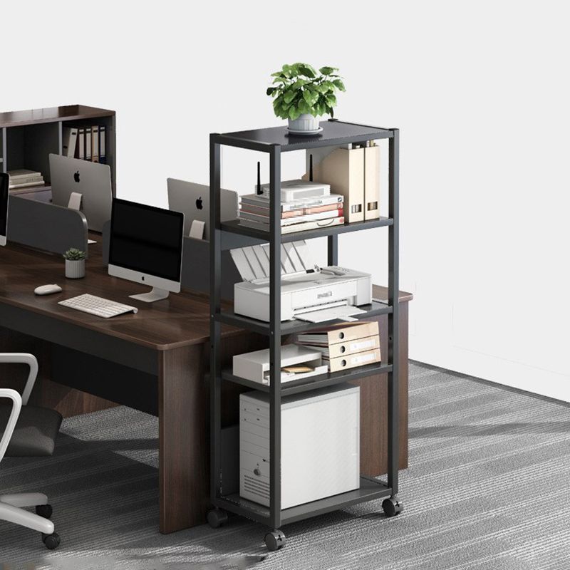 Industrialstil Holzbuchhandel Etagere Bücherregal mit Zauberer Rädern für Büro