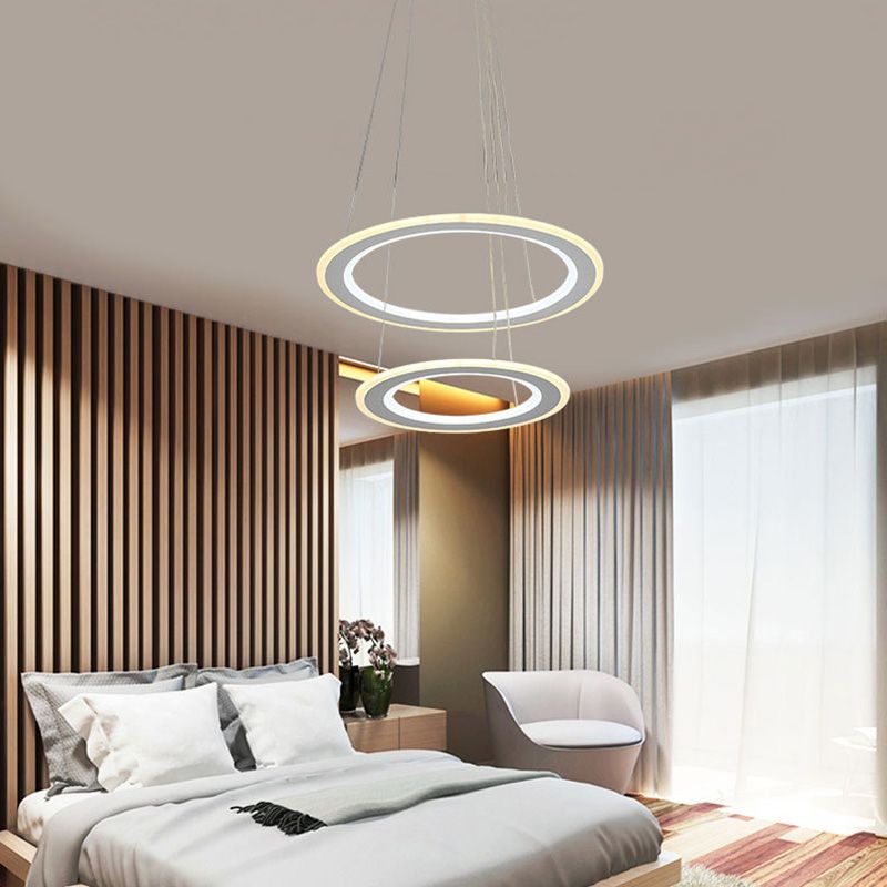 Luces de techo colgantes de cristal modernos Candelera colgante de niveles escalonados para el comedor