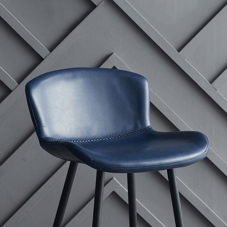 Scandinavian Home Leather Stool Footrest Matte Finish Barstool