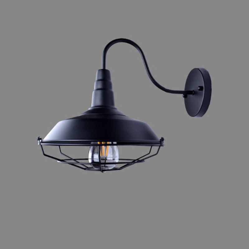 1 Light Metal Wall Mounted Light Fixture Industrial Lantern Wall Sconce Light Fixtures for Hall And Foyer