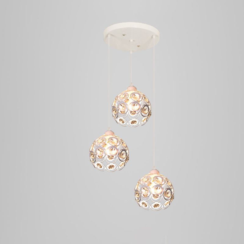 Sferische eetkamer hangende licht kristal moderne stijl pedant verlichtingsarmatuur