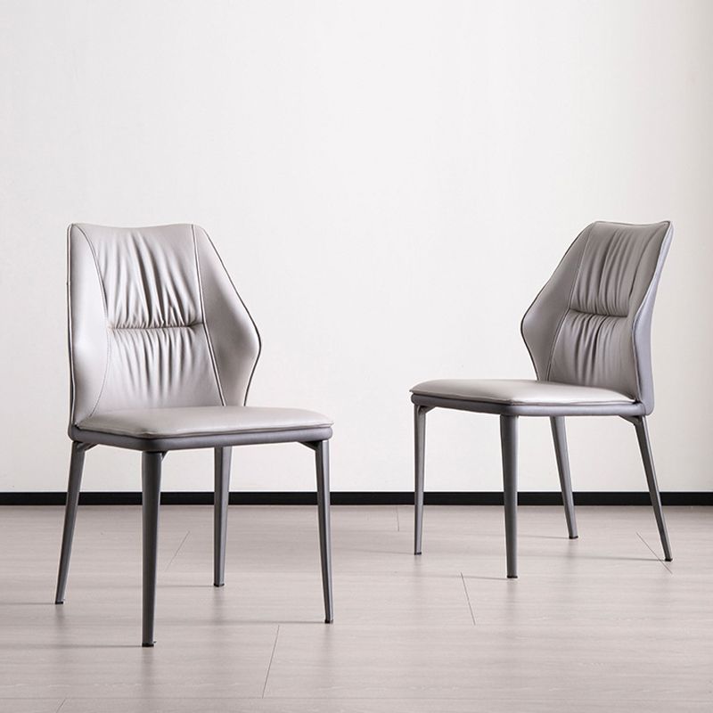 Faux Leather Kitchen Dining Chairs Contemporary Wingback Side Chairs