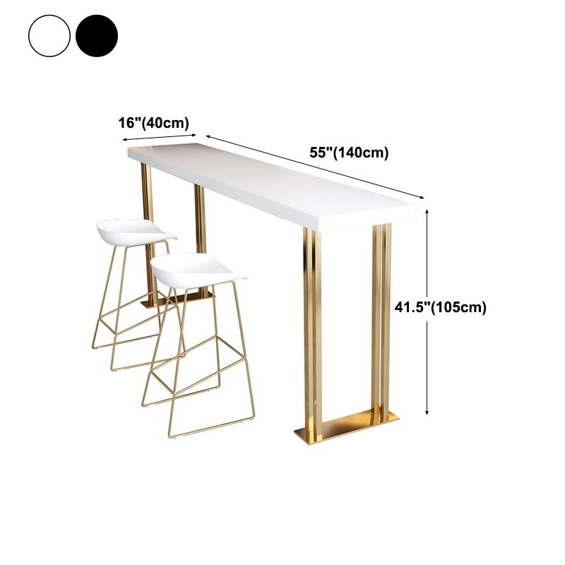 42-inch Height Luxury Cocktail Bar Table Gold Base Bar Height Table