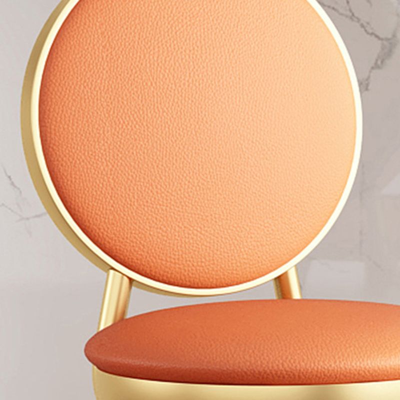 Leather Bar Stool Backrest Counter Stool for Bristol with Gold Frame