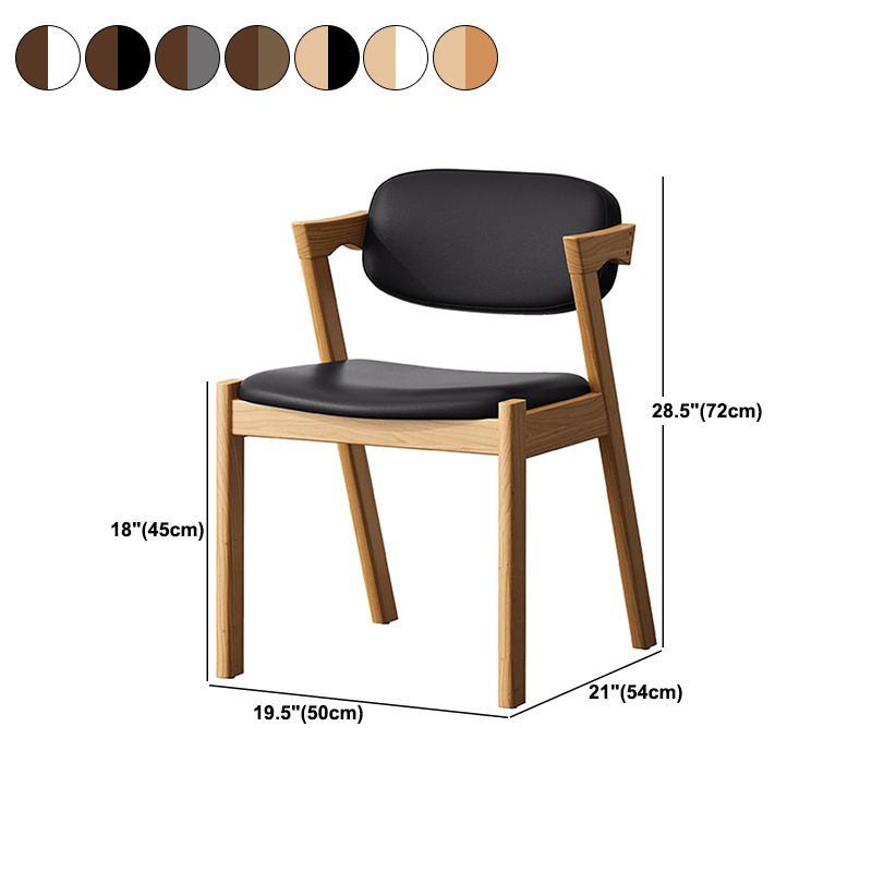 Traditional Dining Accent Chair Open Back Dining Room Chair for Home