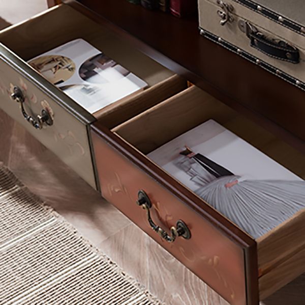 Industrial Brown Lacquered Cabinet 3-Door Cabinets, 70.9" Tall