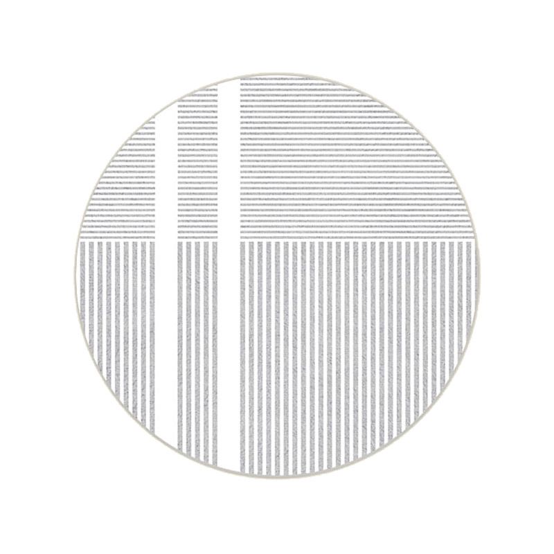Beige Modern Area Carpet Stripe Pattern Polyester Area Rug Anti-Slip Washable Rug for Home Decor