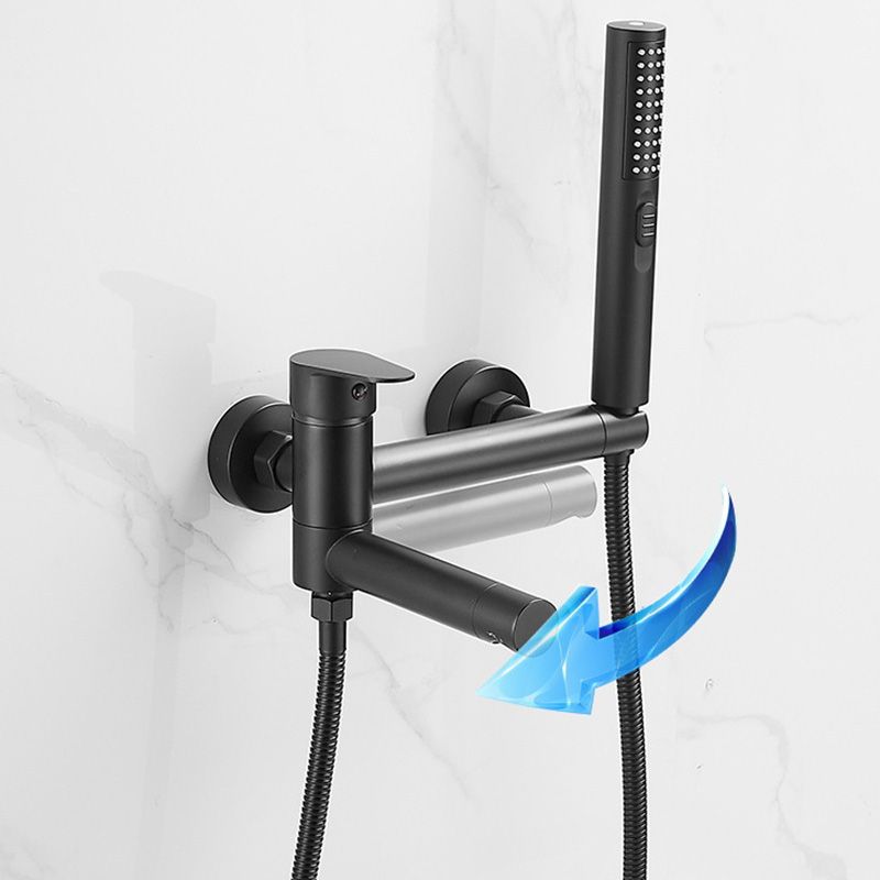 Modern Tub Spout Trim One Handle Wall Mount Tub Faucet with Handshower