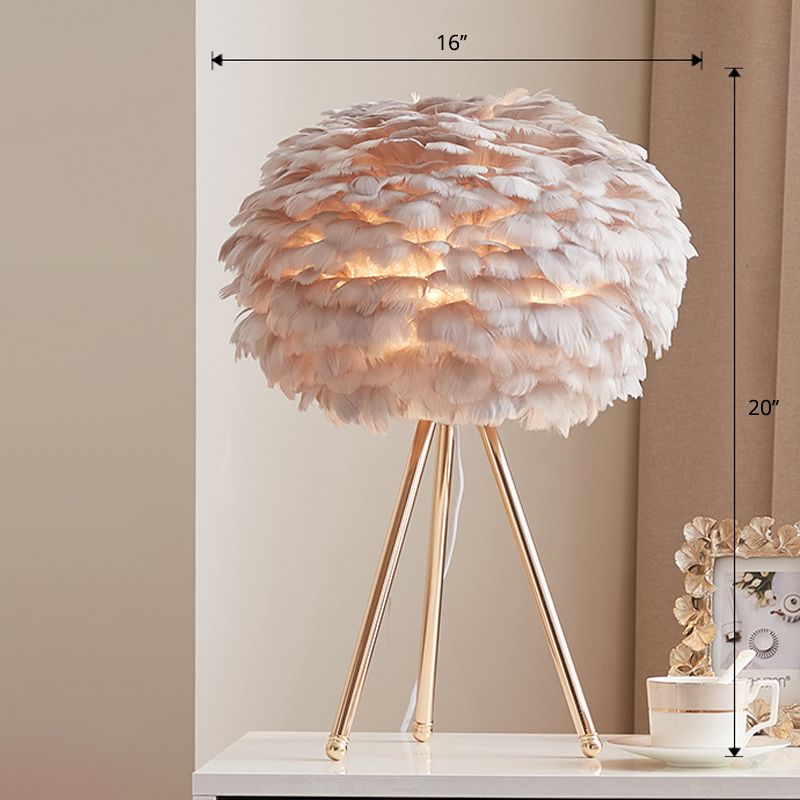 Goose Feather Sphere tafellamp Noordig 1 bol nachtstandlicht met statiefstandaard