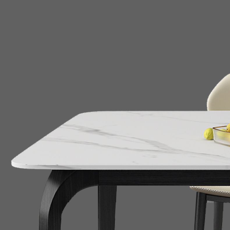 Rectangle Shape Industrial Dining Table Fixed Table with Sintered Stone
