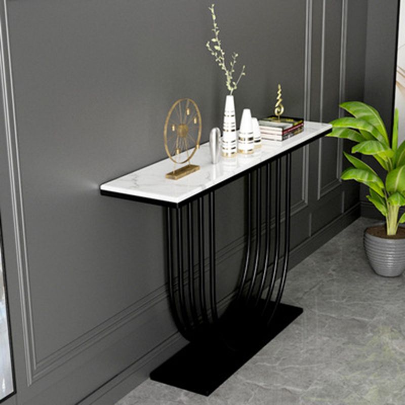 Stain Resistant Scratch Resistant Rectangle Marble Glam Console