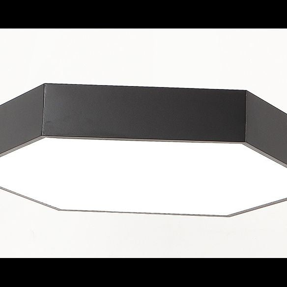 Metall sechseckiger Anhänger Deckenleuchte Einfachheit Schwarzes LED Hanges Licht mit Acryldiffusor