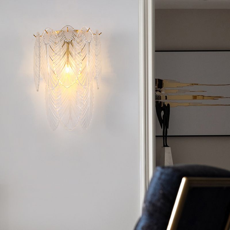 Geometric Sconce Light Fixture Modern Crystal Wall Light for Bedroom