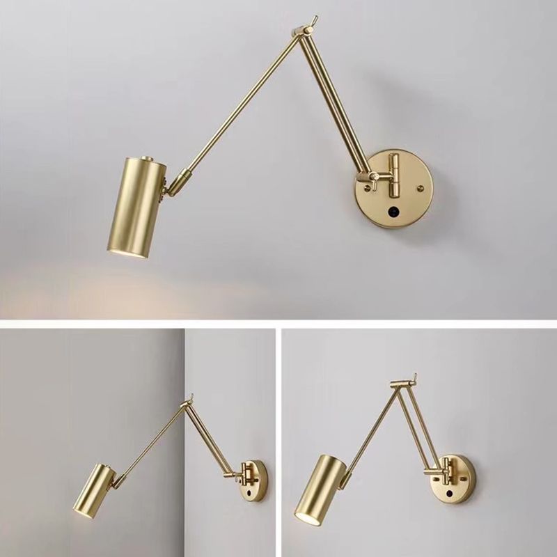 Single Golden/Black Modernism Wall Mounted Sconce Metal Wall Light for Foyer