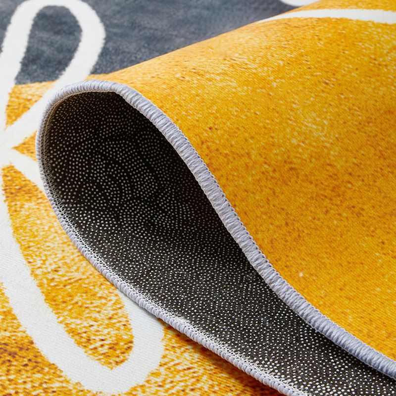 Luxury Houndstooth Print Carpet Polyester Rug Non-Slip Backing Area Carpet for Living Room