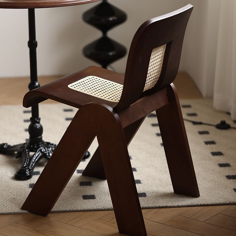 Modern Style Dining Chair Solid Wood Low Back Side Chair for Dining Room
