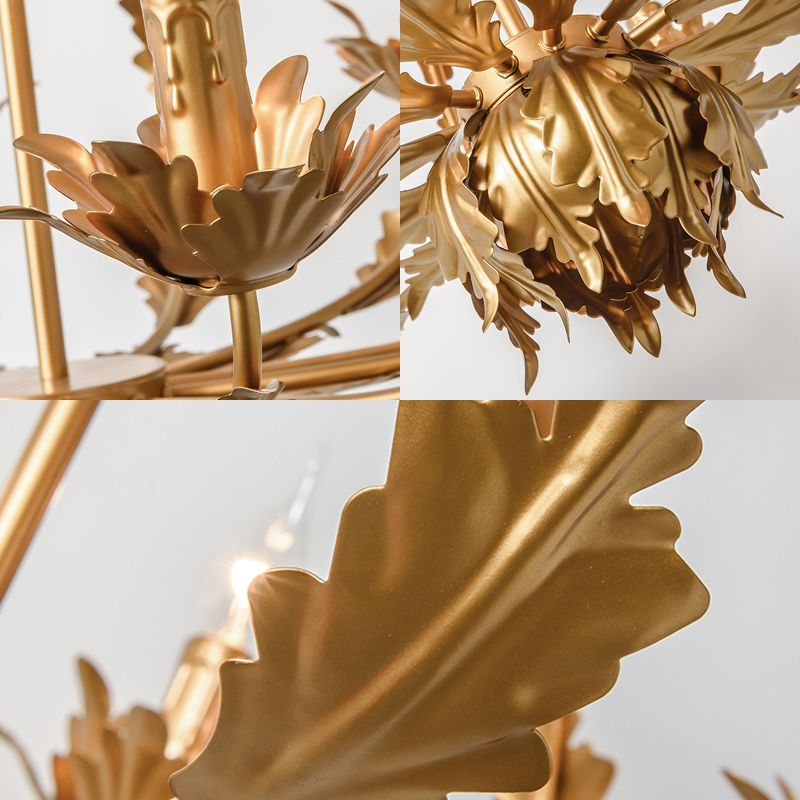 Rustikaler Kürbis hängende Kronleuchter Metall 6 Lampen -Federung Licht in Messing für Esszimmer