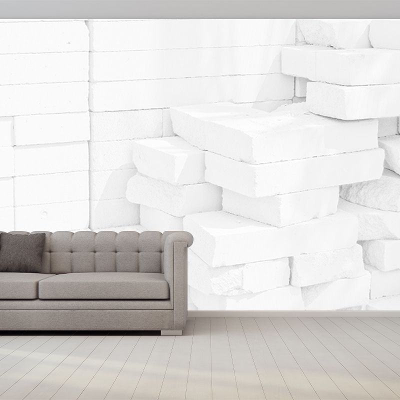 Photography Stain Resistant Wall Mural Wallpaper Brick Wall Sitting Room Wall Mural