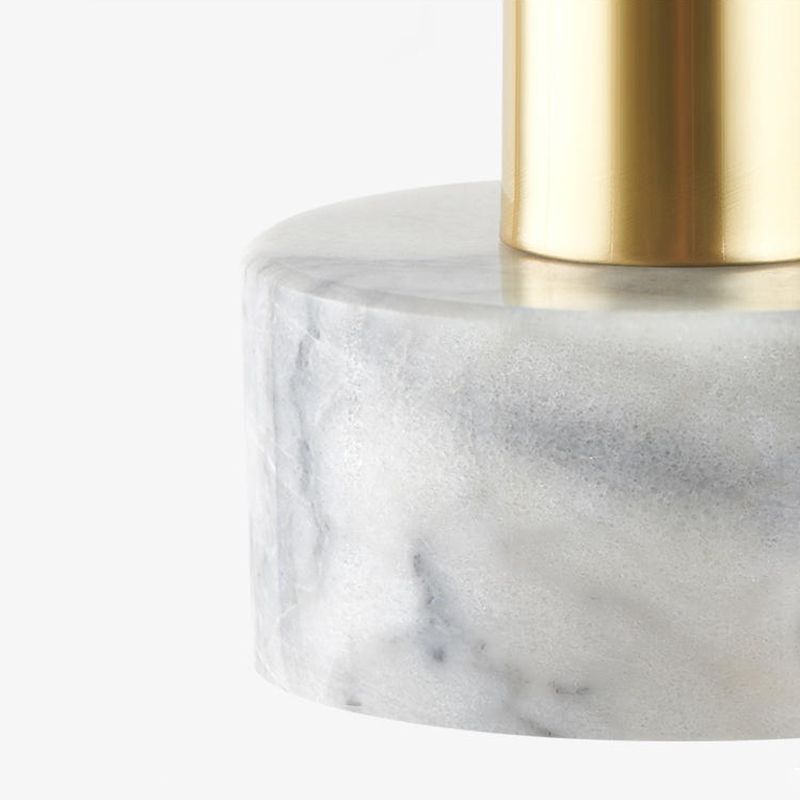 Single-Light White Marble Pendant Light for Dinning Room Bedroom Hanging Lamp